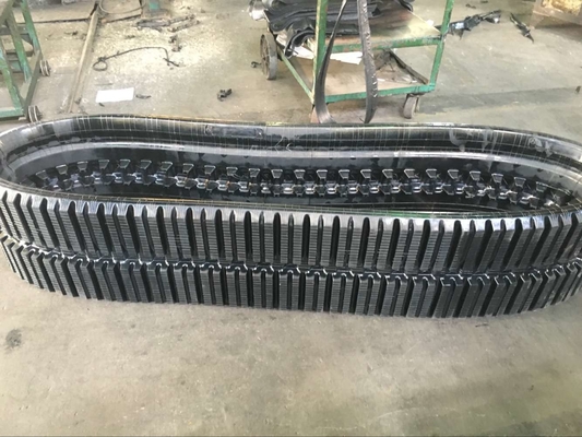 ZB450x86x56 সোজা প্যাটার্ন স্কিড স্টিয়ার লোডার আকার সামঞ্জস্যযোগ্য রাবার ট্র্যাক