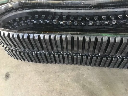 ZB450x86x56 সোজা প্যাটার্ন স্কিড স্টিয়ার লোডার আকার সামঞ্জস্যযোগ্য রাবার ট্র্যাক