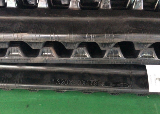 Komatsu CD23 এর জন্য 90mm পিচ হার্ভেস্টার রাবার ট্র্যাক 320mm চওড়া
